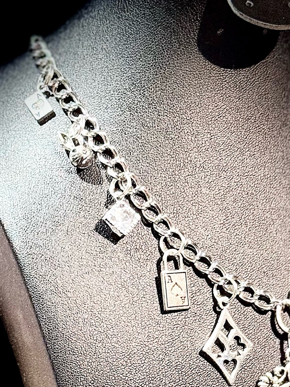 Silver Charm Pendant Necklace and Earrings Set - Picture 3 of 8
